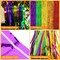 2 Pack 3.2ft x 9.8ft Rainbow Colored Pride Flag Metallic Foil Fringe Curtain, 5 Colors